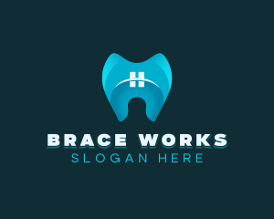 Dental braces Orthodontist logo design