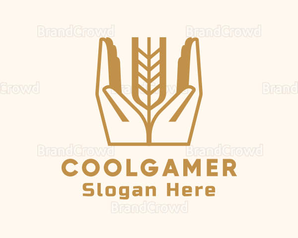 Wheat Farm Hand Logo