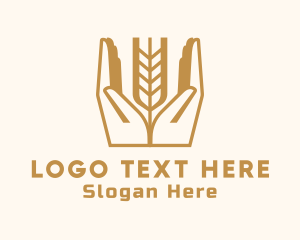 Farmers Market - Wheat Farm Hand logo design