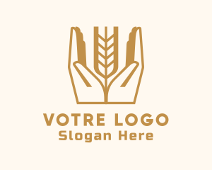 Wheat Farm Hand Logo