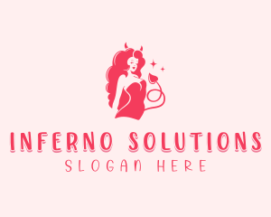 Erotic Demon Girl logo design