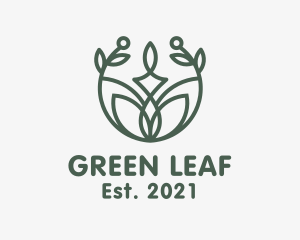 Natural Leaf Candle logo design