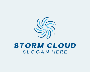 Weather Storm Typhoon logo design