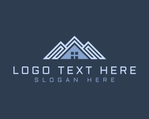 Dry Wall - Home Roofing Construction logo design