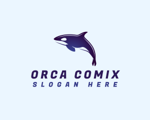 Orca Dolphin Whale logo design