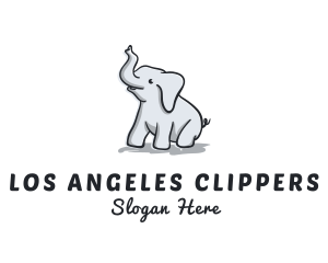 Animal - Cute Childish Elephant logo design