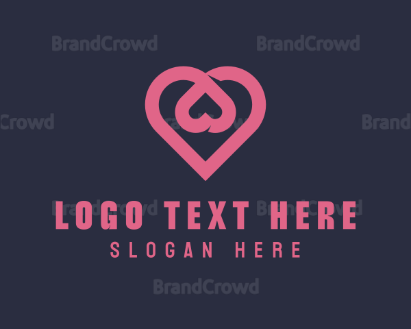 Dating App Romantic Heart Logo