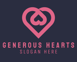 Giving - Dating App Romantic Heart logo design