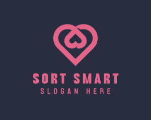 Dating App Romantic Heart  logo design