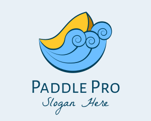 Kayak - Ocean Fisherman Boat logo design