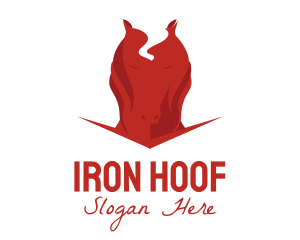 Red Horse Flame logo design