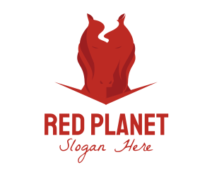 Red Horse Flame logo design