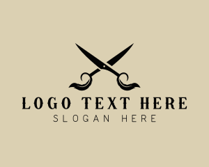 Shave - Scissor Feather Barbershop logo design