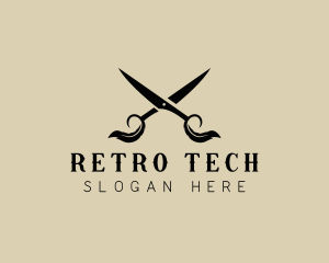 Scissor Feather Barbershop logo design