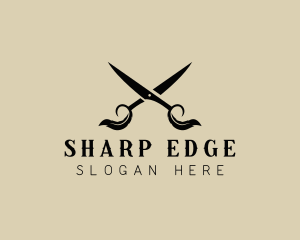 Scissor - Scissor Feather Barbershop logo design