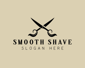 Shave - Scissor Feather Barbershop logo design
