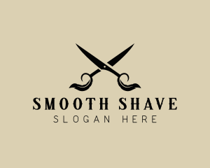 Scissor Feather Barbershop logo design