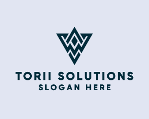 Abstract Triangle Shape logo design