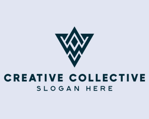 Abstract Triangle Shape logo design