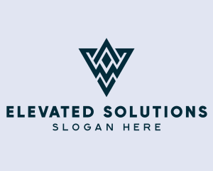 Abstract Triangle Shape logo design