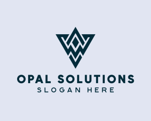 Abstract Triangle Shape logo design