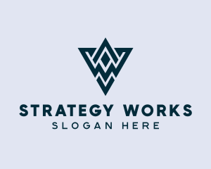 Abstract Triangle Shape logo design