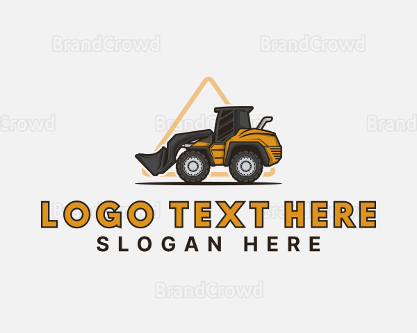 Industrial Construction Bulldozer Logo