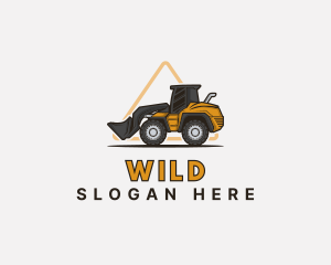 Machinery - Industrial Construction Bulldozer logo design