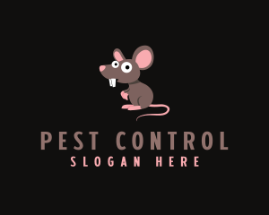 Cute Pest Rat logo design