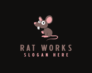 Rat - Cute Pest Rat logo design