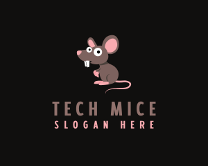 Mice - Cute Pest Rat logo design