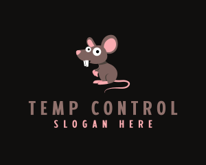 Cute Pest Rat logo design