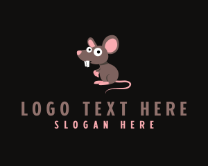 Cartoon - Cute Pest Rat logo design