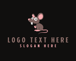 Cute Pest Rat Logo