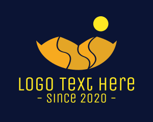 Modern - Orange Sun Mountain logo design