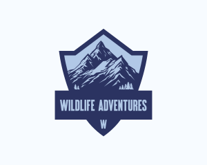 Adventure Mountain Shield logo design