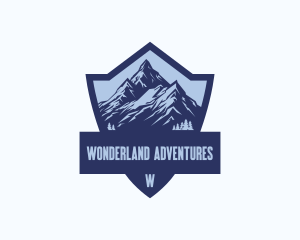 Adventure Mountain Shield logo design