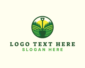 Crop - Field Shovel Landscaping logo design
