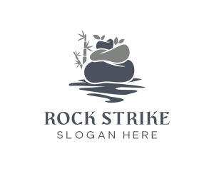 Peaceful Zen Stone logo design