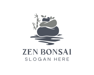 Peaceful Zen Stone logo design