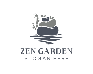 Peaceful Zen Stone logo design