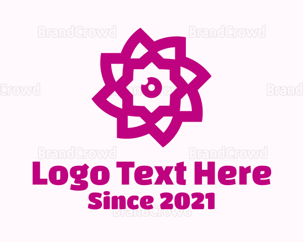 Geometric Flower Eye Logo
