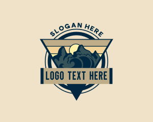 Valley - Mountain Forest Camping logo design