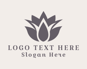 Massage - Lotus Droplet Extract logo design