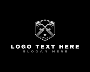 Metalwork Welding Shield logo design