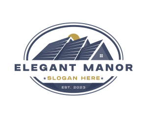 Manor - House Roofing Renovation logo design