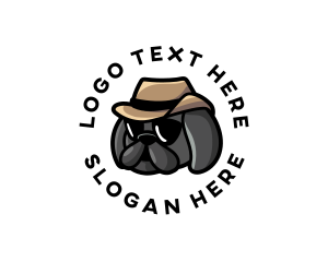 Dog Pug Hat Logo