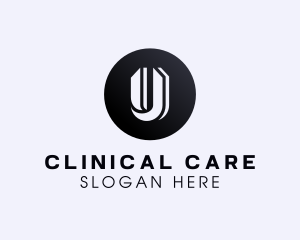 Circle Shape Letter U logo design