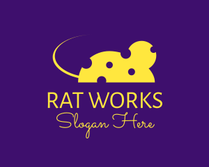 Rat - Cheddar Cheese Mouse logo design