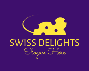 Swiss - Cheddar Cheese Mouse logo design